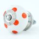Orange White Polka Dot Cabinet Knob