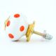 Orange White Polka Dot Cabinet Knob