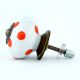 Orange White Polka Dot Cabinet Knob