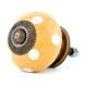 Mustard White Polka Ceramic Almirah Knob