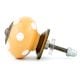 Mustard White Polka Ceramic Almirah Knob
