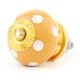 Mustard White Polka Ceramic Almirah Knob