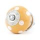 Mustard White Polka Ceramic Almirah Knob