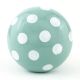 Light Green White Polka Ceramic Knob