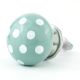 Light Green White Polka Ceramic Knob