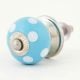 Turquoise Polka Dot Small Ceramic Dresser Knobs