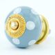 Grey Dotted Ceramic Cabinet Knobs Online