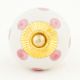 White Pink Dot Ceramic Drawer Knob