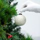 White Wave Cut Christmas Hanging