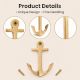 3 Pieces Vintage Anchor Decorative Wall Hooks