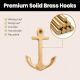 3 Pieces Vintage Anchor Decorative Wall Hooks