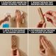 Wooden Brown White Pattern Adhesive Hook - Pack of 3