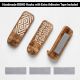 Wooden Brown White Pattern Adhesive Hook - Pack of 3