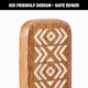 Wooden Brown White Pattern Adhesive Hook - Pack of 3