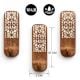 Wooden Handmade Brown And White Adhesive Wall Hook