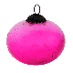 Queen Pink Vintage Glass Turnip Christmas Ornament