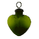 Green Heart Shaped Glass Christmas Ornament