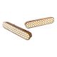 Handcrafted Wooden Drawer Handle with Geometric Inlay In Pair (8 Inch)