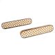 Handcrafted Wooden Drawer Handle with Geometric Inlay In Pair (8 Inch)