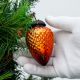 Vintage style Amber Glass Christmas Ornament