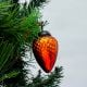 Amber Vintage Glass Christmas Tree Ornament