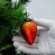 Amber Vintage Glass Christmas Tree Ornament