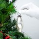 Silver Vintage style Mercury Glass Christmas Ornament