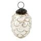 Silver Vintage style Glass Christmas Ornament