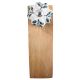 2 Pieces White Green Leaf Melon Ceramic Wooden Door Stopper