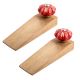2 Pieces Red Golden Leaf Big Ceramic Wooden Door Stopper