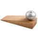 2 Pieces Silver Round Ceramic Wooden Door Stopper