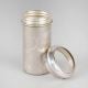 Handcrafted Silver Kumkum Box Cylindrical Storage Container