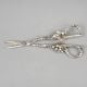 Handcrafted Pure Silver Grape Shears Ornate Fruit Scissors