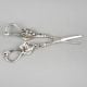 Handcrafted Pure Silver Grape Shears Ornate Fruit Scissors