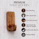 Small Natural Wooden No Drill Adheshive Wall Hook