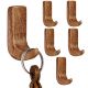 Small Natural Wooden No Drill Adheshive Wall Hook