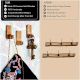 Small Natural Wooden No Drill Adheshive Wall Hook