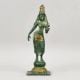 Handcrafted Brass Standing Devi Murti Antique Green Finish