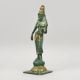 Handcrafted Brass Standing Devi Murti Antique Green Finish