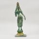 Handcrafted Brass Standing Devi Murti Antique Green Finish