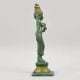 Handcrafted Brass Standing Devi Murti Antique Green Finish