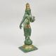 Handcrafted Brass Standing Devi Murti Antique Green Finish