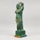 Handcrafted Brass Lady Figurine Antique Green Decor Sculpture