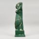Handcrafted Brass Lady Figurine Antique Green Decor Sculpture