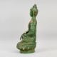 Handcrafted Brass Buddha Murti Green Patina Meditation Statue
