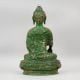 Handcrafted Brass Buddha Murti Green Patina Meditation Statue