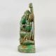 Handcrafted Brass Ganesha Murti Green Antique Finish Idol