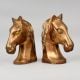 Handcrafted Brass Horse Head Pair Decorative Vastu Showpiece