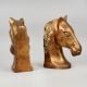 Handcrafted Brass Horse Head Pair Decorative Vastu Showpiece