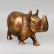Handcrafted Brass Rhino Murti Decorative Animal Showpiece